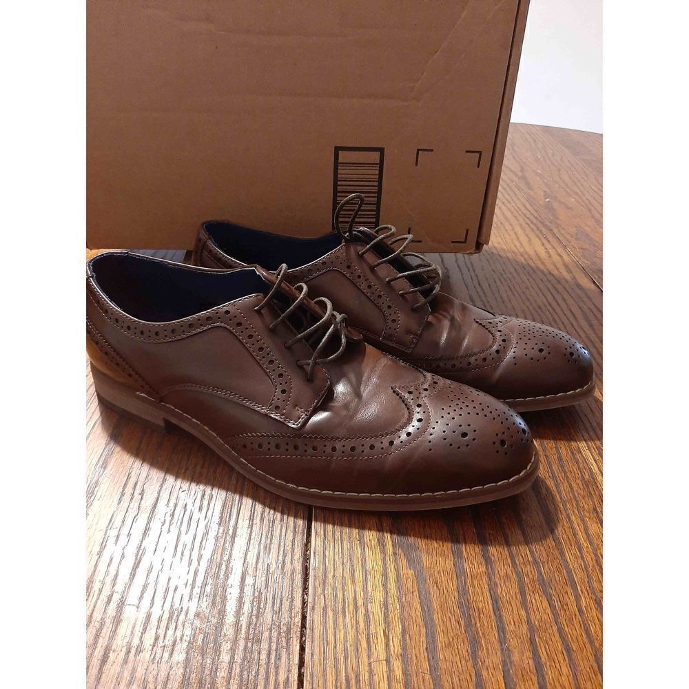 Mens Size 7 Bruno Marc Brown William 2 Leather Oxford Dress Shoes